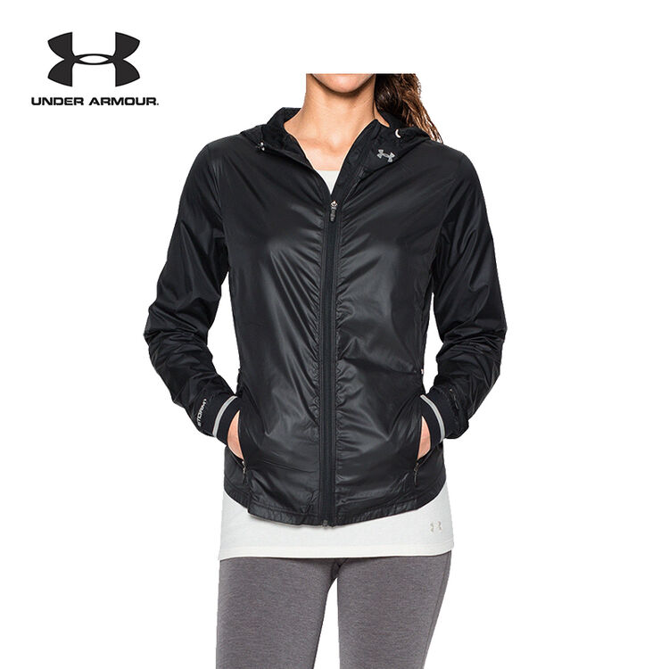 ua女子 storm 跑步运动夹克-1259796 黑色001 m【图片 价格 品牌 评论
