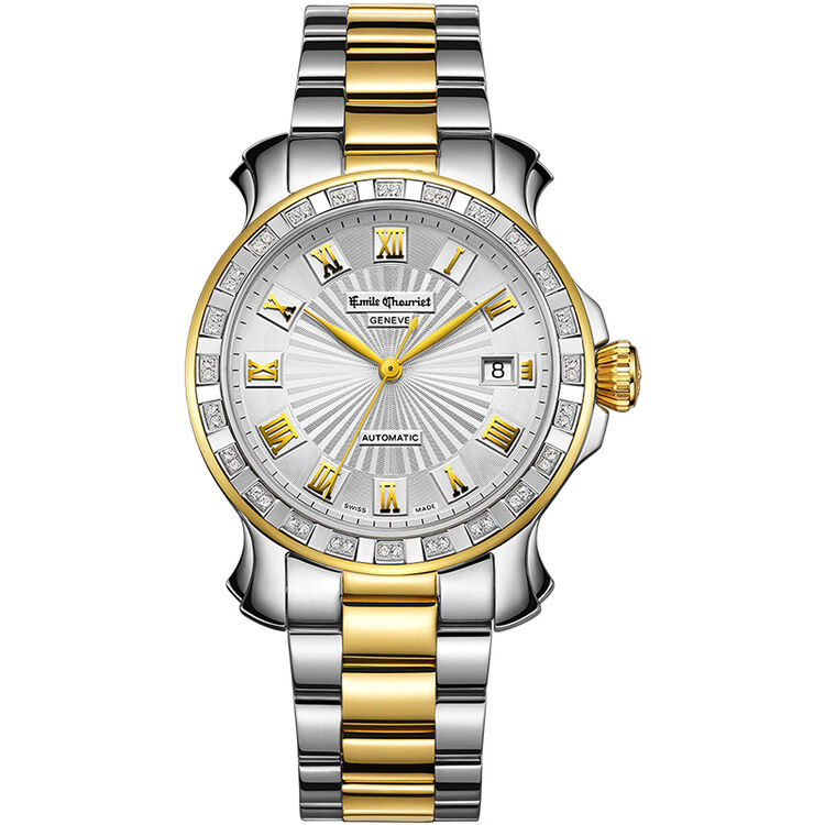 艾米龙(emile chouriet)手表时光之翼系列 间金色精钢表带机械男表08.