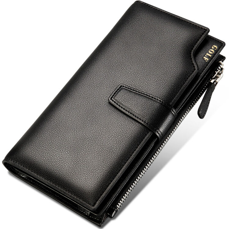 【闪购】京东自营golf精品牛皮男士手包多卡位长款钱包可装14卡手机加