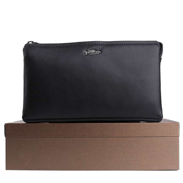 金利来(goldlion)男士手包 高档时尚长款鹿皮手拿包礼盒agb61508019