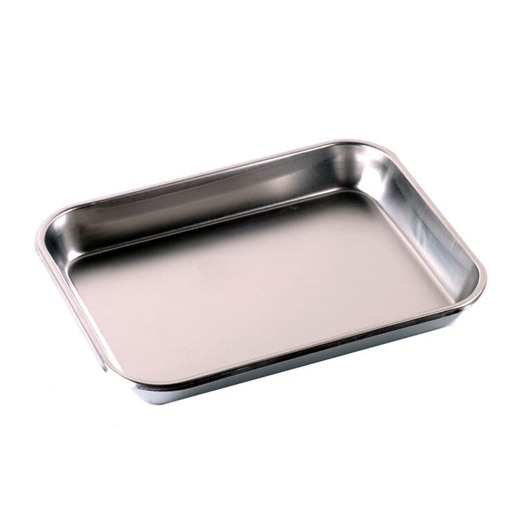 高博士(gao bo shi) 医用不锈钢加厚无盖方盘治疗盘托盘无盖消毒盘 60