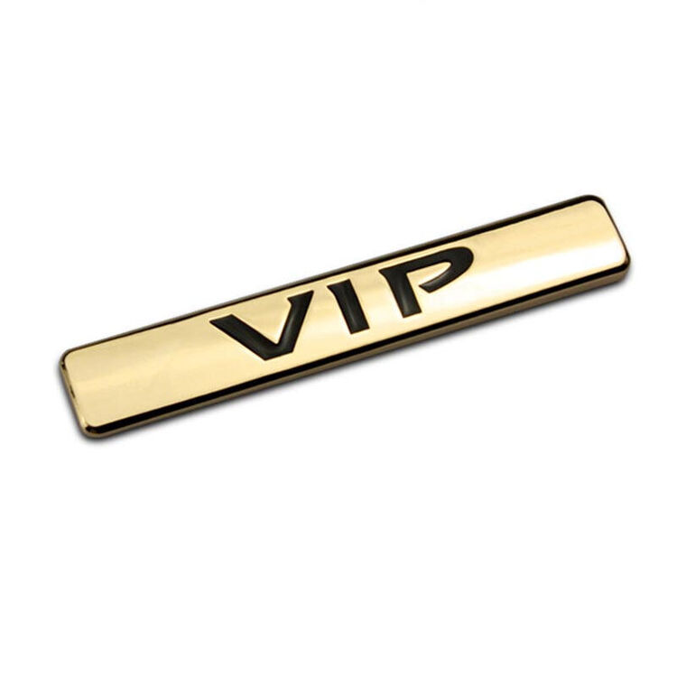 金属侧标贴 车标尾标 金属立体车贴 汽车个性改装专用车标 vip长条
