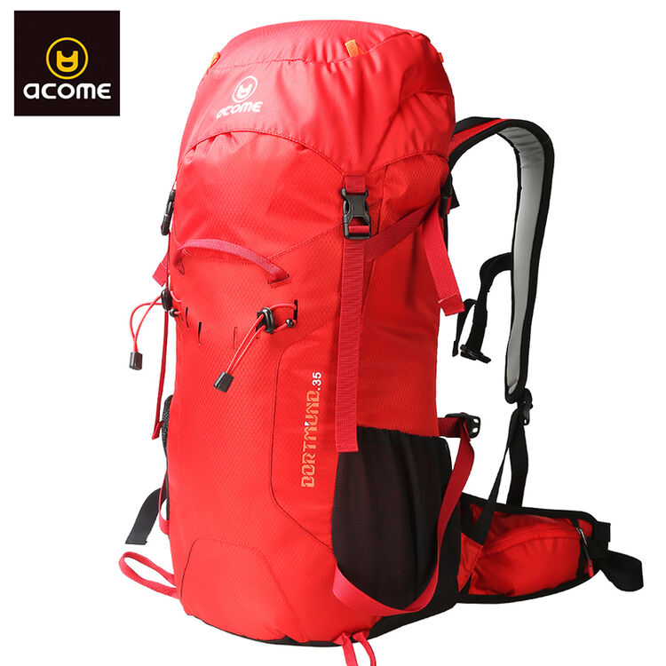 acome/阿珂姆户外专业登山包双肩包男35l背包女徒步旅行超轻防水 红色