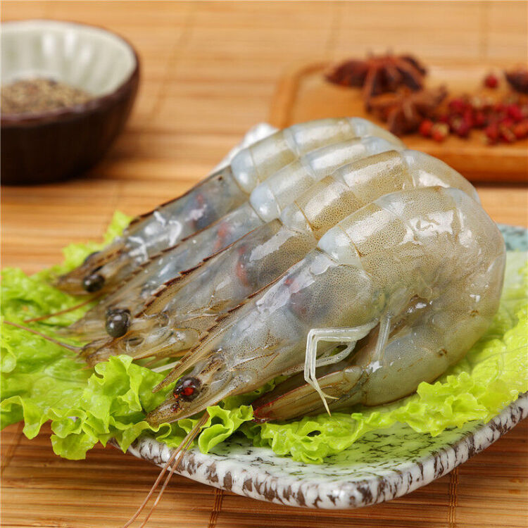 禧美海产  厄瓜多尔白虾1kg/盒 50-60只(大号)盐冻大虾 烧烤 生鲜 海鲜 光明服务菜管家商品 