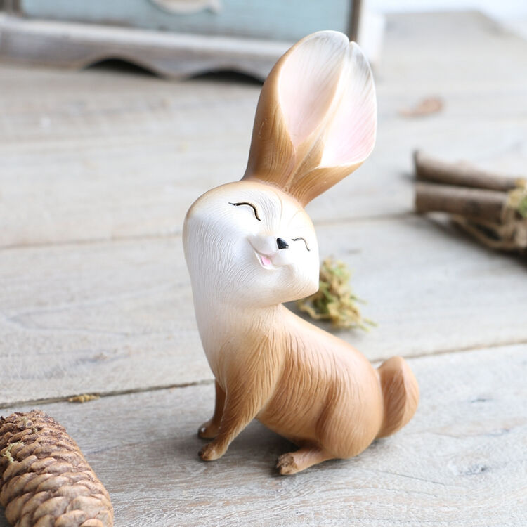 梦曼森 树脂兔动物工艺品摆设创意礼物房间家居书柜酒柜可爱小装饰品