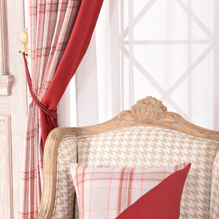 【帘到家】 玉龙 英式涤纶扎毛客厅卧室定制遮光窗帘 纱 yl08099-55