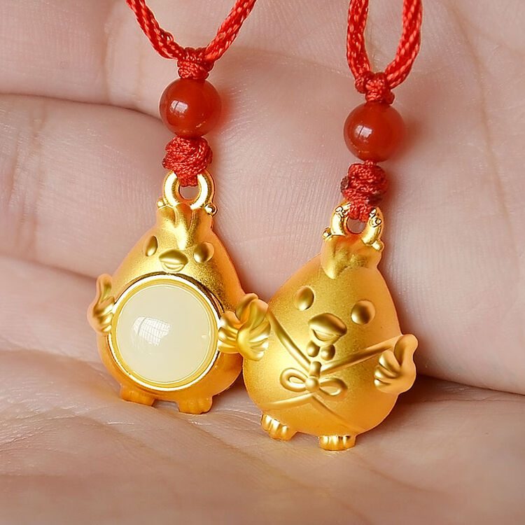 祥空 生肖鸡吊坠女款吉祥鸡项链可爱公鸡挂件