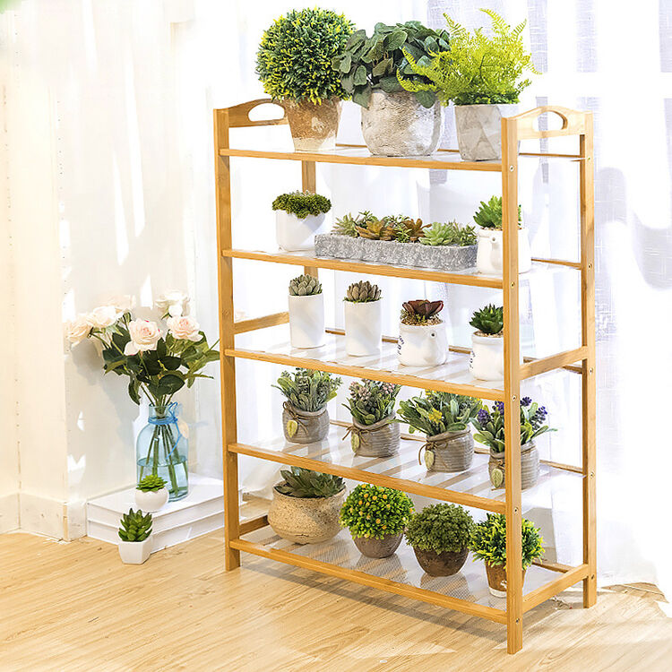 伟烨 楠竹花架子方形阳台花架多层多肉花架客厅室外盘景架置物架 六层