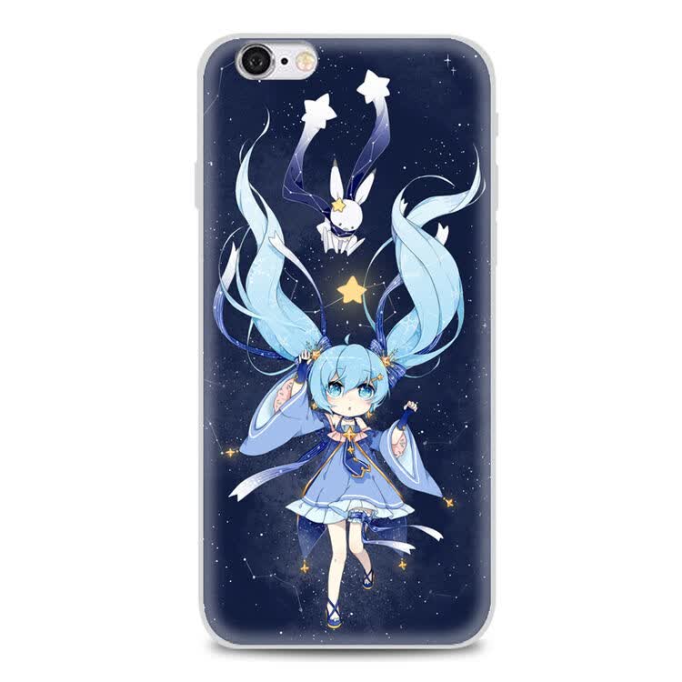yumqua 小米5x手机壳初音未来硅胶防摔套 适用于 小米5x 黑边--星缘