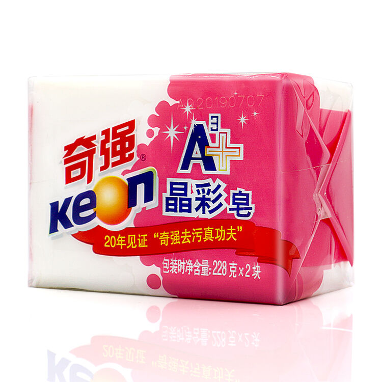 奇强 晶彩洗衣皂/透明皂(白色)肥皂 228克*2块(456克)