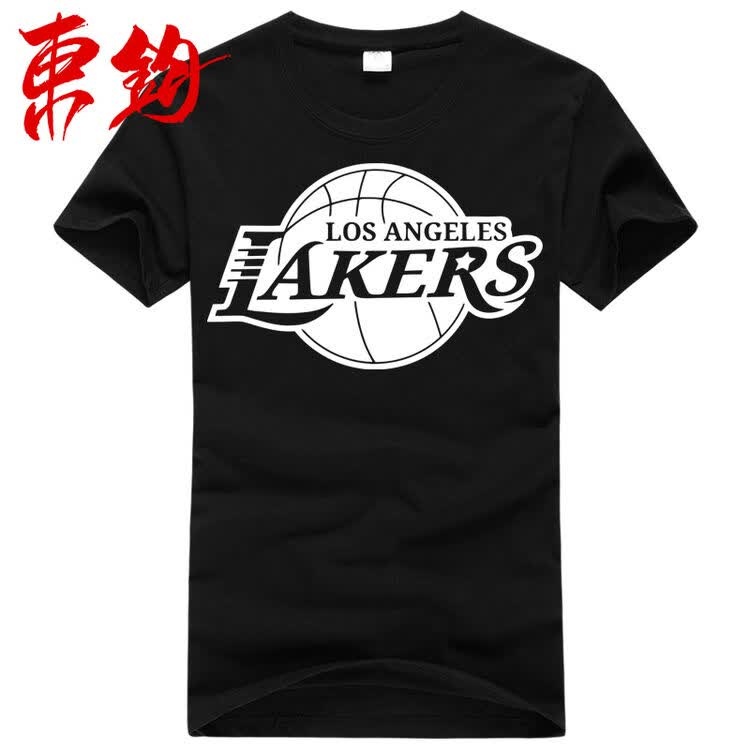 东钧nba球衣 篮球运动男士夏季新款潮纯棉圆领短袖t恤 湖人队 科比