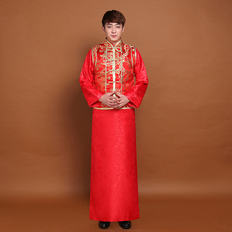 御恋裳男装龙凤褂敬酒服中式礼服中式婚礼古装复古新郎装结婚礼服唐装