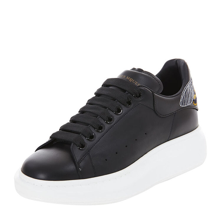 mcqueen麦昆黑色牛皮男士运动鞋432387 whfbz 黑色 40