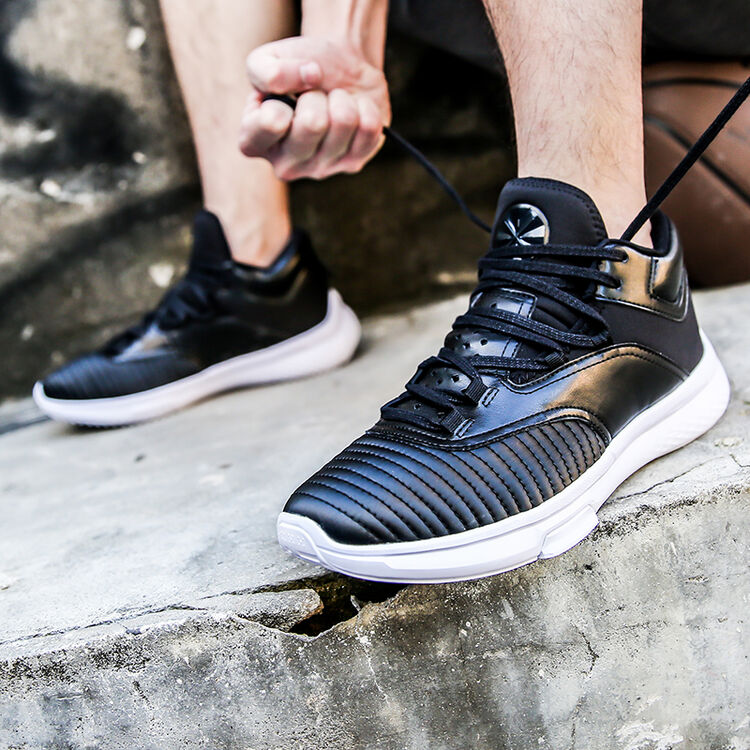 李宁篮球鞋男鞋夏季风暴樱花低帮运动鞋 -4黑/白 40(内长250)