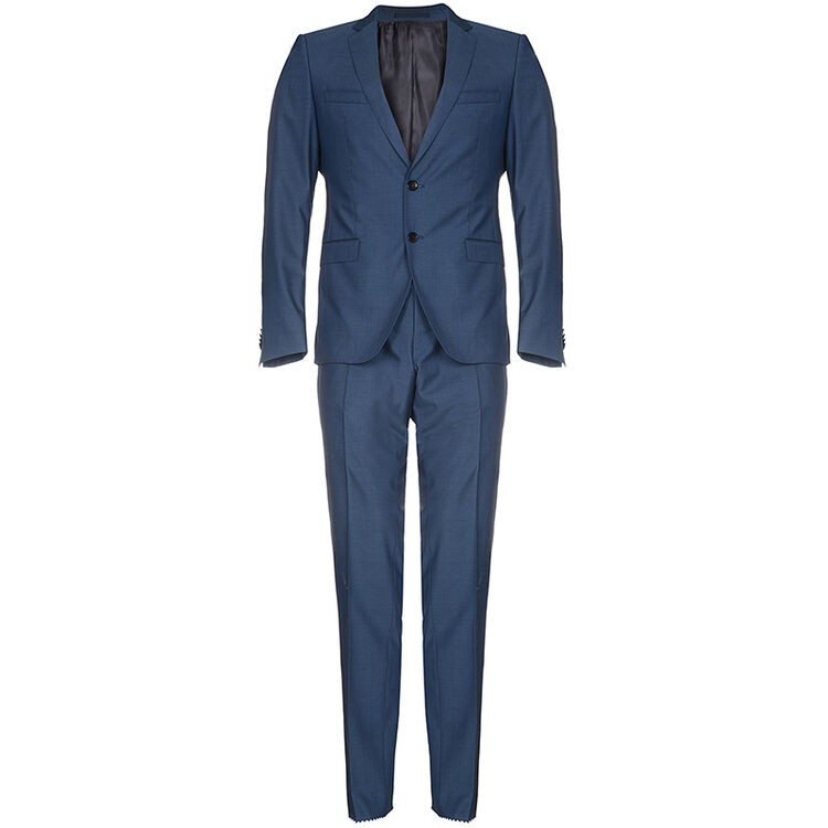 hugo boss 雨果博斯 男士青绿色羊毛混纺西装套装 50318072 442 50码