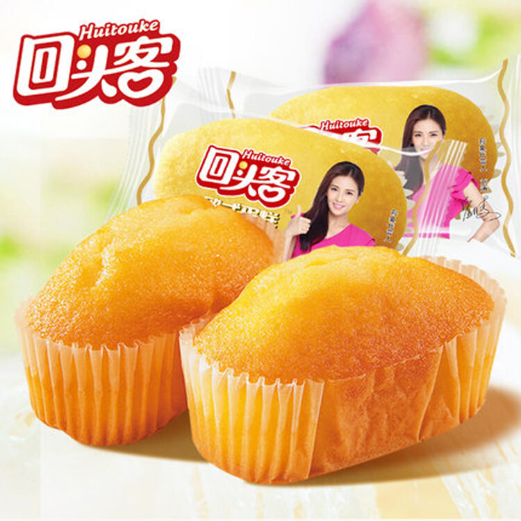 回头客 西式糕点 独立包装 面包早餐糕点500g 欧式蛋糕鸡蛋味