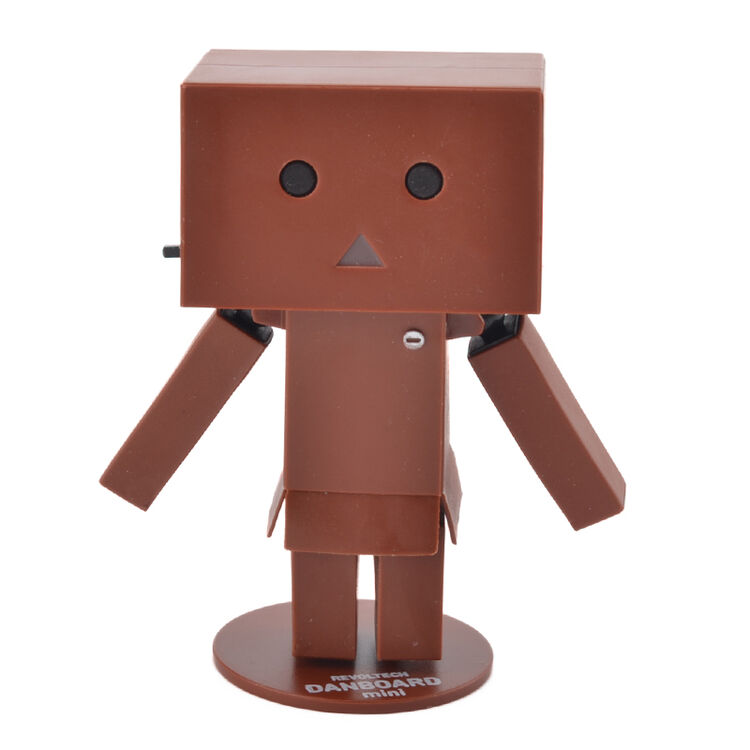 四叶妹妹纸箱人阿楞danbo可动人偶玩具公仔 棕色8cm