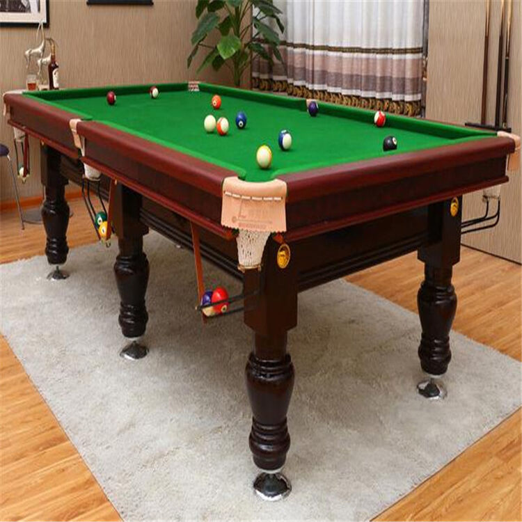 美式台球桌家用标准黑8球案子成人撞球台子 绿色 普通款