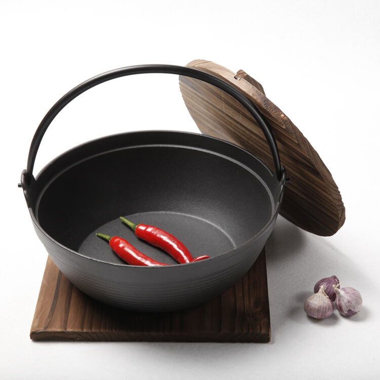 铸味(jill may) 铸铁锅传统生铁锅 铁汤锅 炖锅 家用户外多用 炉灶