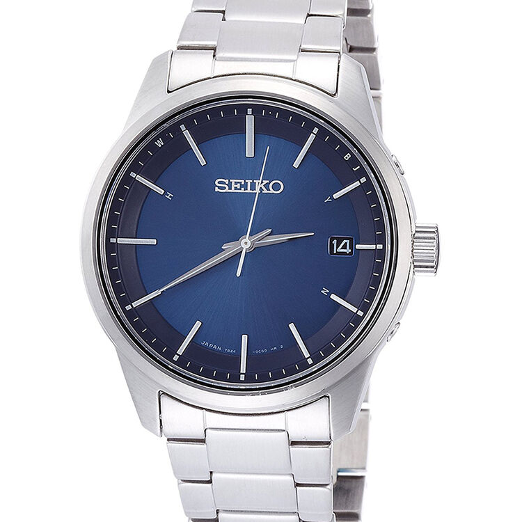 全球购精工(seiko)手表 光能电波表 旋入式龙头日本制男表日本直送 白