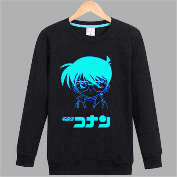 夜光名侦探柯南卫衣外套动漫同款衣服学生男女侦探服cosplay服装 黑