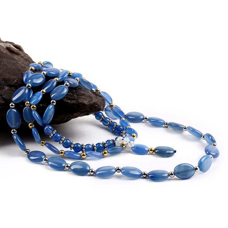 玉心你 蓝玉髓项链 玛瑙女款 附证书 礼物