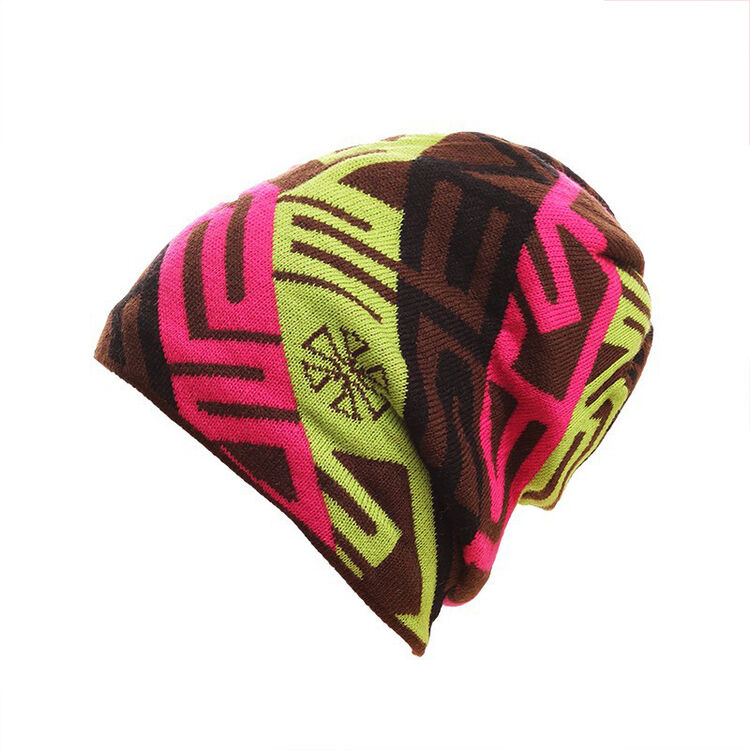 sai lv 冬季滑冰帽 男女 单板双面戴骑行保暖帽 黄粉咖色 均码