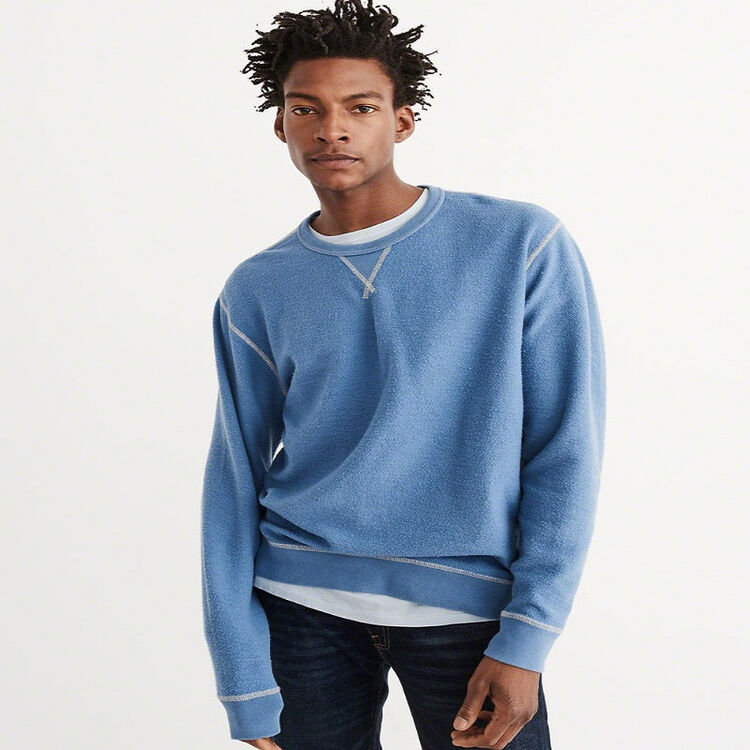 美国正品abercrombie阿贝克隆比&费奇a&f2017新款男士 蓝色 m