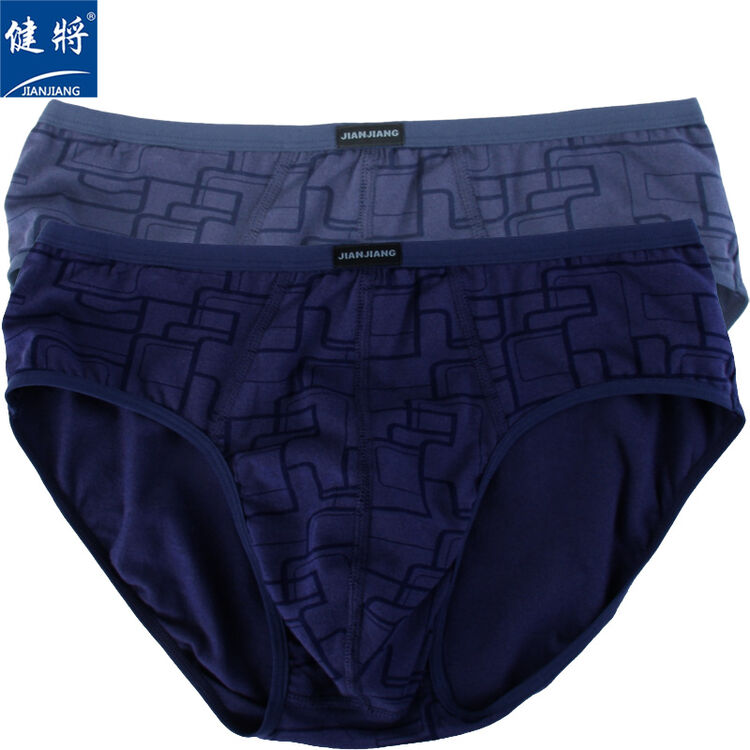 健将内裤2条盒装 男士三角内裤 舒适 吸汗透气 弹力棉 中腰男式三角