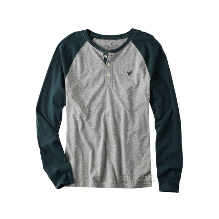 american eagle outfitters 美国鹰牌服饰公司 男士纯色t恤 绿色 s