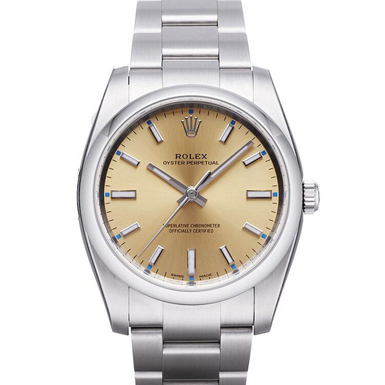 【全国联保】 劳力士(rolex)空中霸王型自动机械男表114200 香槟色