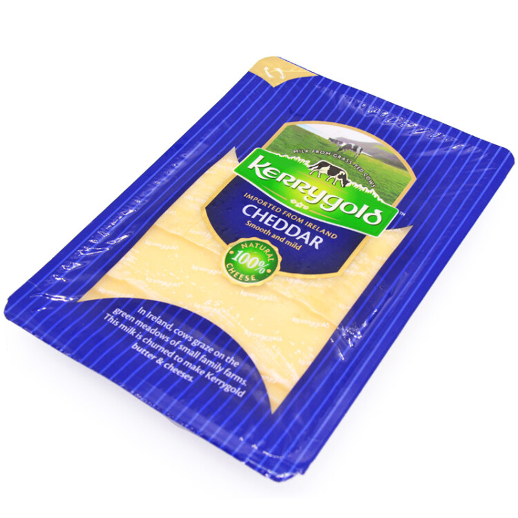 金凯利（KERRYGOLD）爱尔兰进口白切达干酪片 150g一盒 奶酪 芝士 起司 烘焙原料 光明服务菜管家商品 