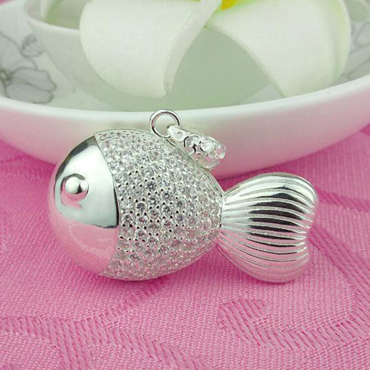 祥空 小丑鱼项链镂空鱼形项坠时尚毛衣链挂坠