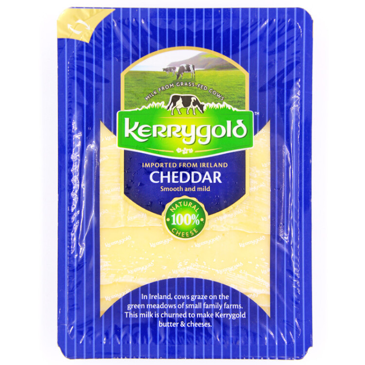 金凯利（KERRYGOLD）爱尔兰进口白切达干酪片 150g一盒 奶酪 芝士 起司 烘焙原料 早餐 面包