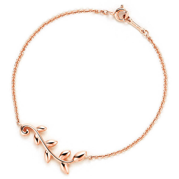 蒂芙尼olive leaf蔓枝手链橄榄枝手链中号非现货 6-10周发货 18k玫瑰