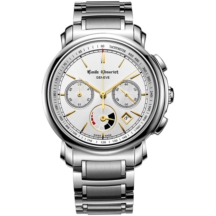 艾米龙(emile chouriet)手表莱蒙系列 精钢表带机械男表16.1168.g42.