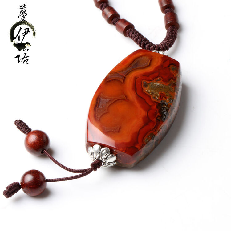 蔓伊诺 红镐战国红玛瑙锁骨链吊坠挂件62号【图片 价格 品牌 评论】