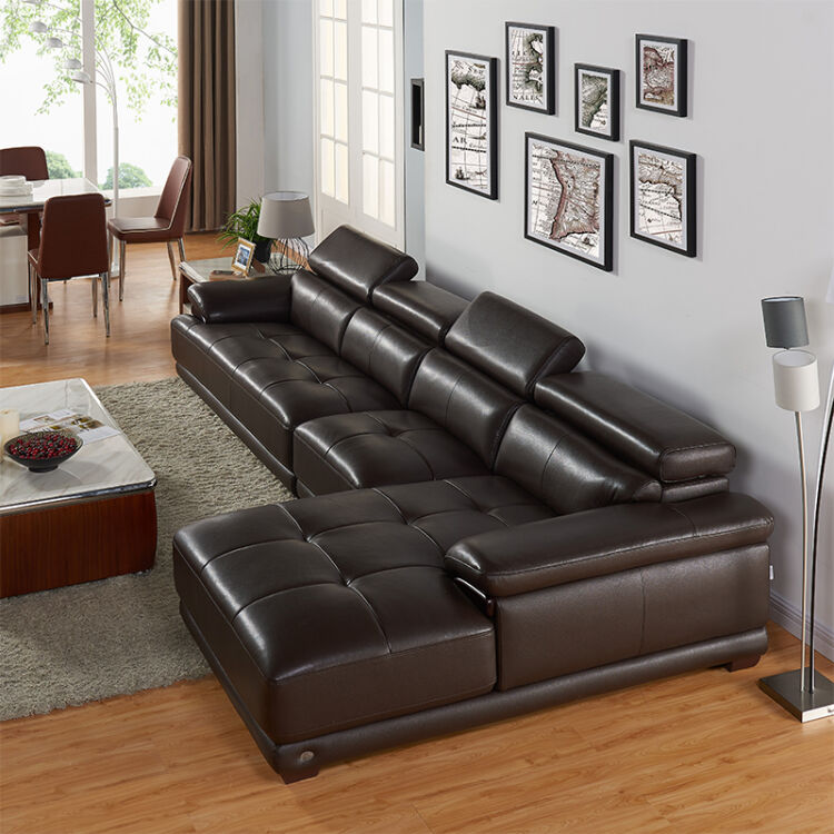 左右沙发 头层牛皮沙发 现代客厅组合皮艺沙发 c皮 dzy2836 c3010色