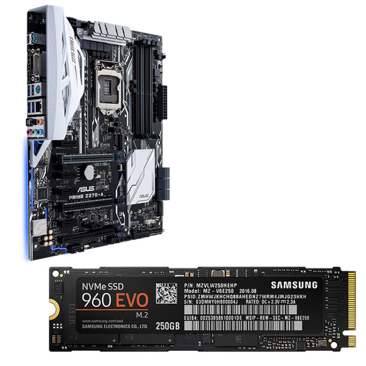 三星(SAMSUNG) 960 EVO 250G M.2 NVMe 固态硬盘+华硕（ASUS）PRIME