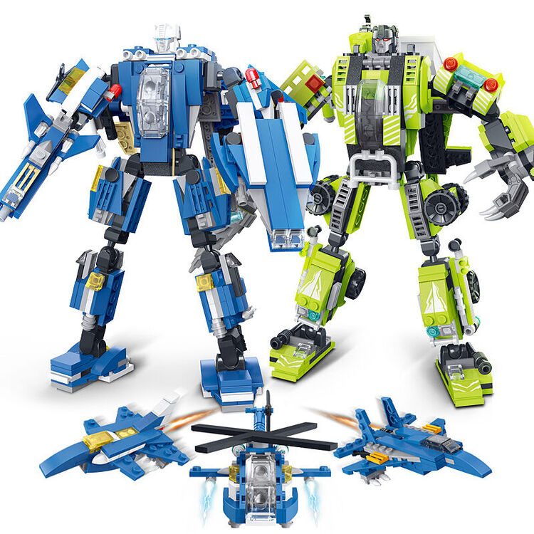 星钻积木 军事拼装儿童积木玩具三变积木八合一工程玩具6-14岁 工程八