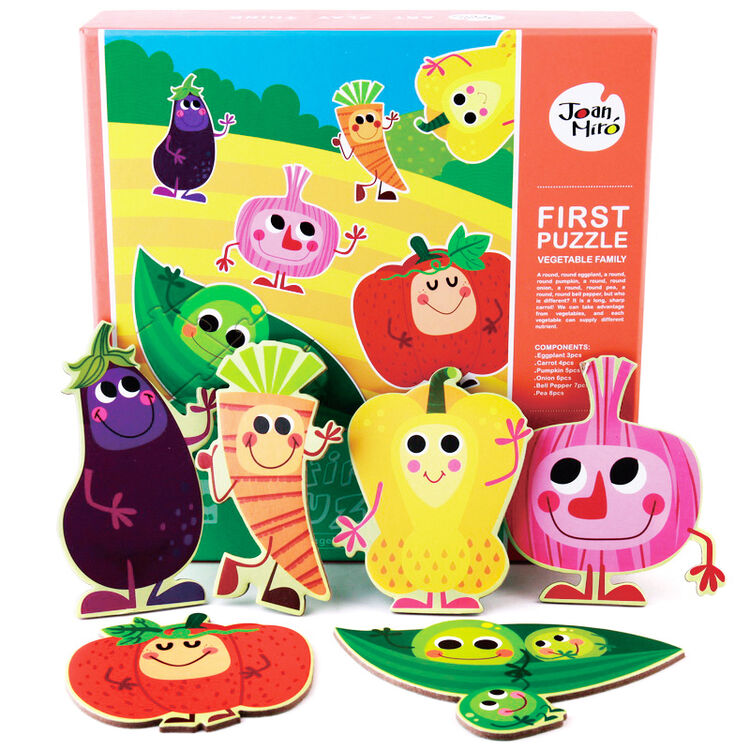 美乐(joanmiro)儿童拼图 幼儿大块拼图蔬菜家族系列 jm10537