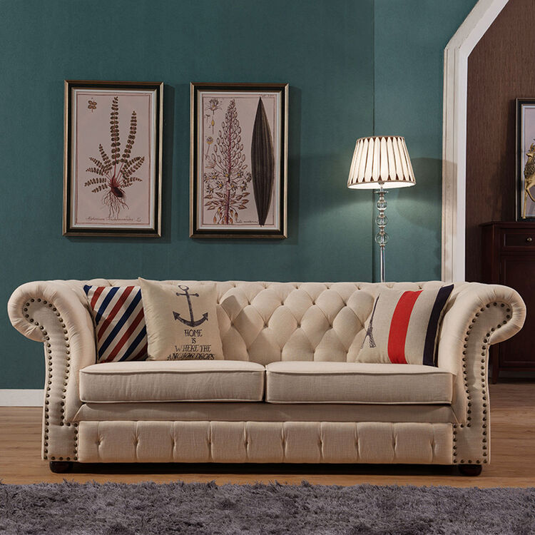 hongzhizhu沙发 布艺沙发美式沙发布沙发三人双人客厅组合家具小户型