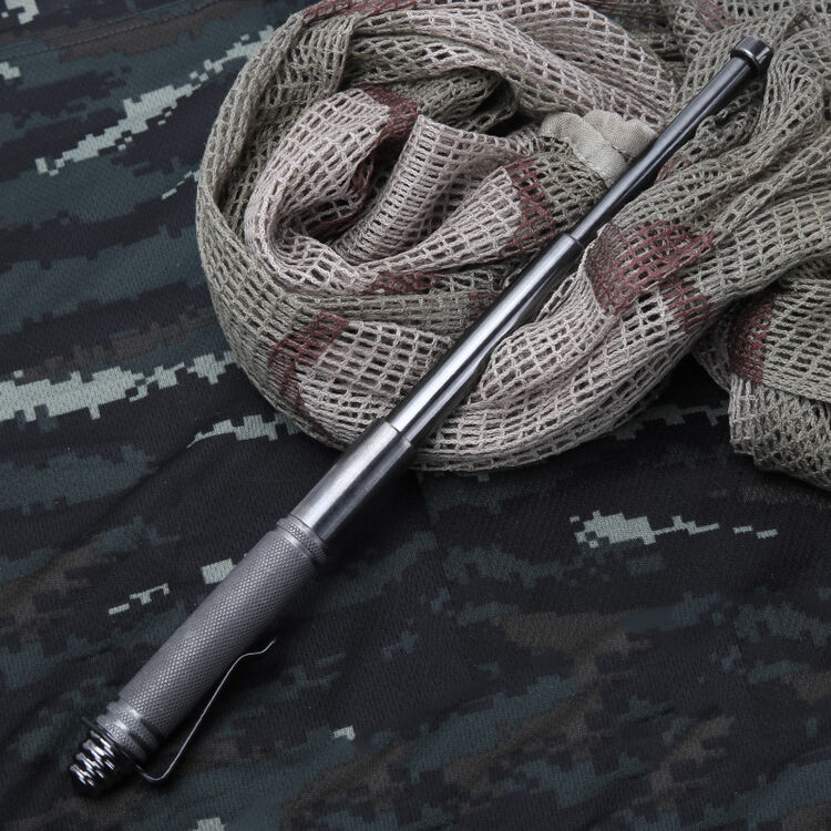 悍顿 甩棍 伸缩棍 防身棍 加长加硬甩出三节合金钢棍 钛黑 均码