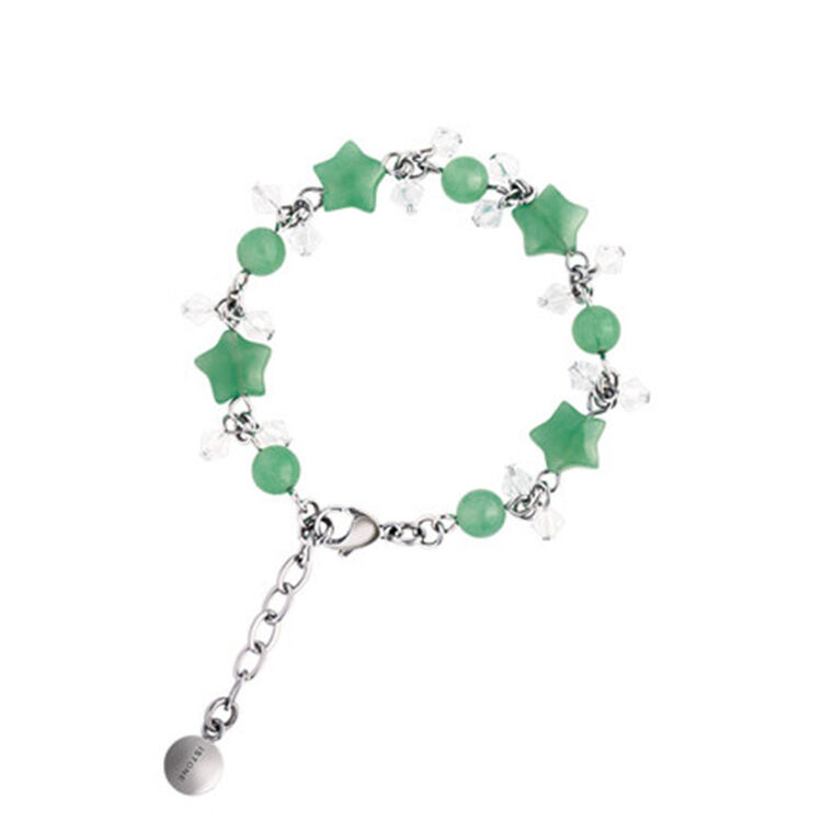 皇福缘 东陵石红玛瑙黑玛瑙仿紫晶粉晶星连心手链 东陵石