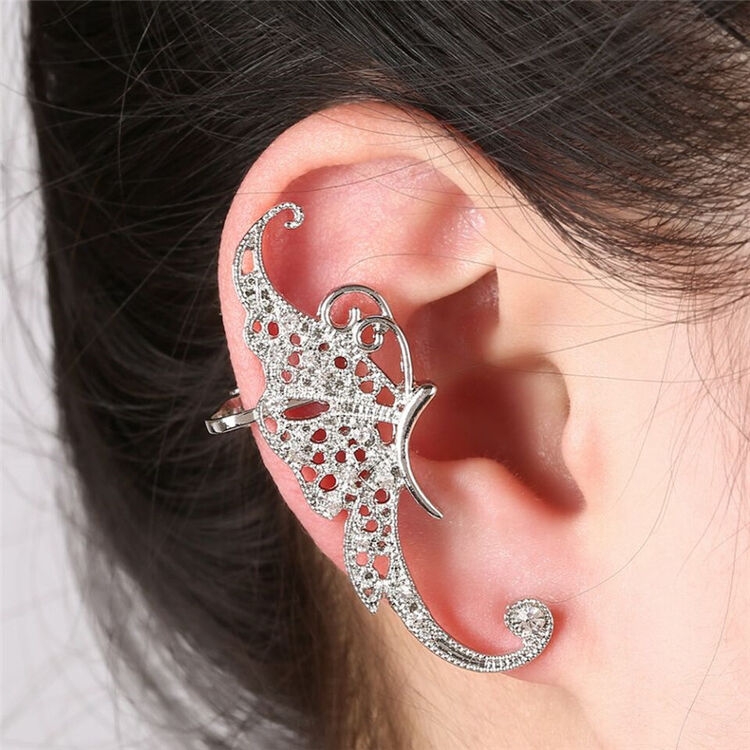 箴诺 水钻耳骨夹 青丘狐传说同款耳钉耳夹 银色右耳