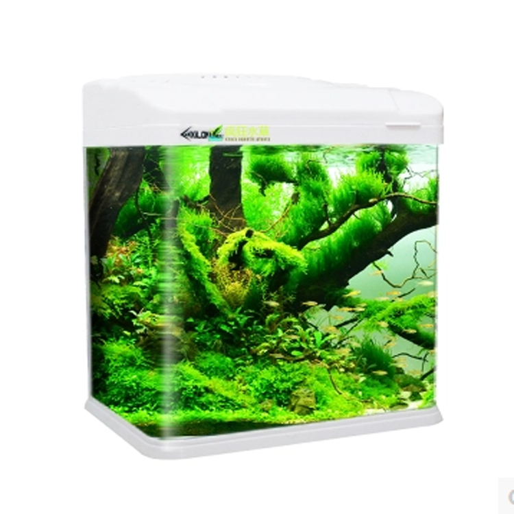 西龙 桌面小鱼缸创意鱼缸 迷你水族箱带三合一过滤泵 彩色led灯 西龙