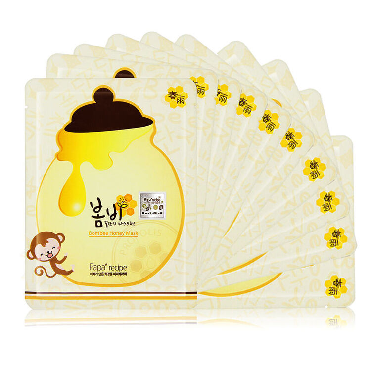 papa recipe春雨蜂蜜护肤系列 黄春雨面膜十片装