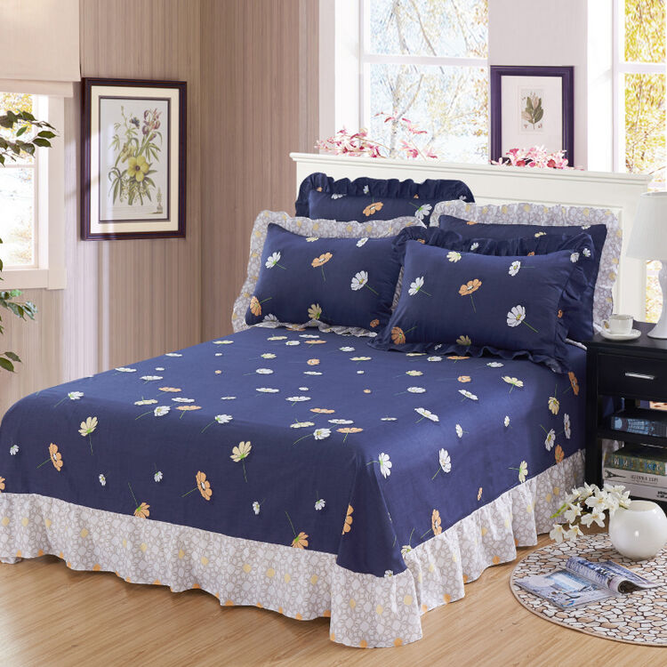 猫薄荷家纺 全棉花边床单1.