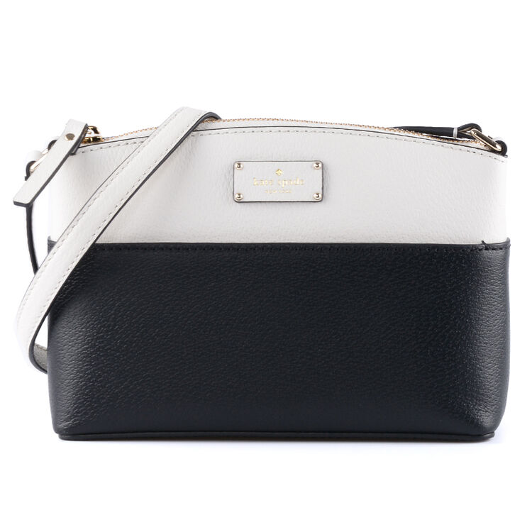凯特·丝蓓 kate spade 女士黑白拼色简约单肩斜挎包 wkru4194 091