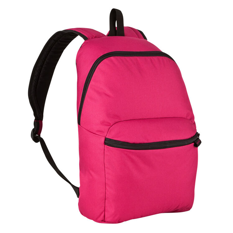 双肩背包 运动包女男书包 旅游迷你休闲包潮 18l newfeel 玫红色